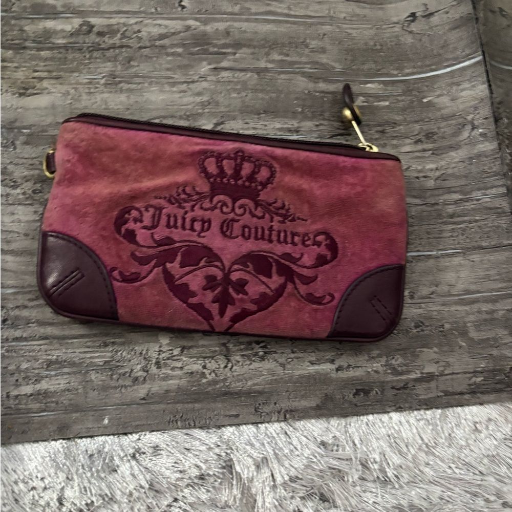 Juicy couture velour logo handbag rare purse vintage clutch bag y2k gem wallet